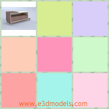 3d model domino 80 - This is a 3d of the Domino 80,which is acctully a cabinet or a piece of furniture at home.It has short feet under it,and spacious drawer is useful.