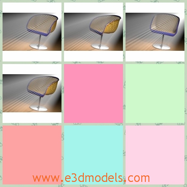 3d model of Areta chair - This is a 3d model which is about a Areta chair whose back has countless holes.This polygonal model realized in 3dsmaxit is ideal for projects of interior design.
