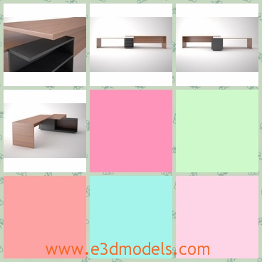 3d model office desk - This is a 3d model about the modern office desk nowadays.This desk is modeled by exact measurements of the actual product.It is practical and special.