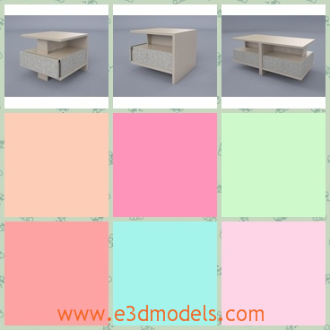 3d model table domino 84 - This is a 3d model about the table Domino 84,which is a two stories table with two big drawers on each side,and the one with one big drawer is also improvable.