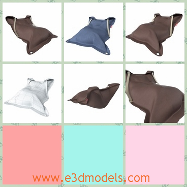 3d model the a buggle looks like a pillow - This is a 3d model of the buggle lools like a pillow,which is long and soft.The model is made with special materials.