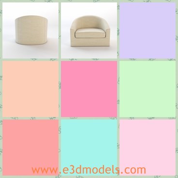 3d model the armchair - This is a 3d model of the armchair,which is modern and charming.The model is common in the life and many young people love it so much.