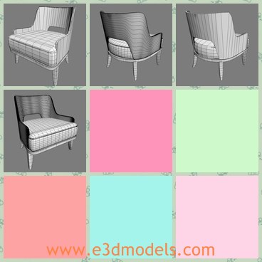 3d model the armchair - This is a 3d model of the armchair in the living room,which is small and comfortable.The model is made with special materials.