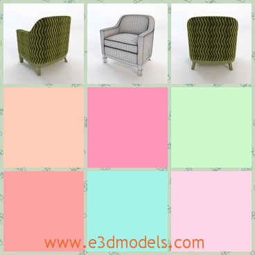 3d model the armchair - This is a 3d model of the armchair in green,which is the new type of the brand.The model has short legs.