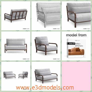 3d model the armchair - This is a 3d model of the armchair,which is the new sample of the brand.The chair is clean and comfortable.