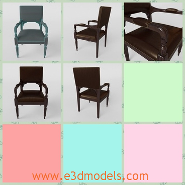 3d model the armchair in antique materials - This is a 3d model of the armchair,which is smooth to sit and the materials which made the chair is special and rare.