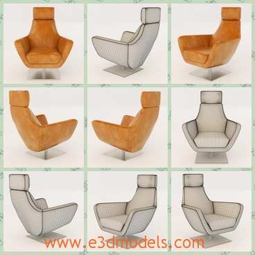 3d model the armchair in the special shape - This is a 3d model of the armchair in the special shape,which is comfortable to sit on.