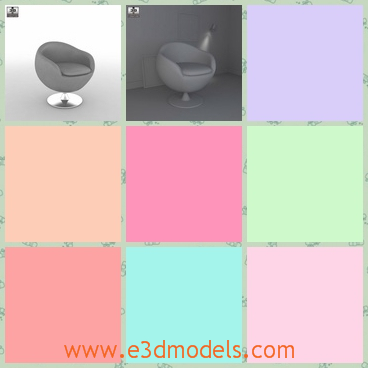 3d model the armchair that can bounce - This is a 3d model of the armchair that can bounce,which is comfortable and small and cute.The chair is convertiable.