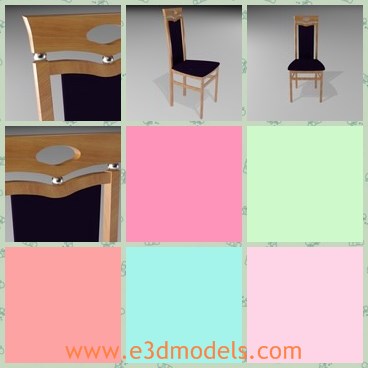 3d model the armless chair - This is a 3d model of the armless chair,which is modern and made as the dining chair.The chair is created with the leather surface.