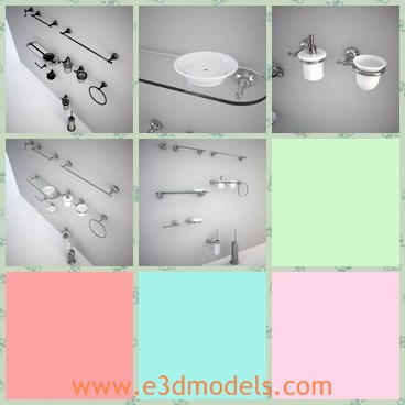 3d model the bathroom - This is a 3d model of the bathroom,which is made with pretty arrangement.The model contains the soap,the dish,the paper,the brush and the towel.