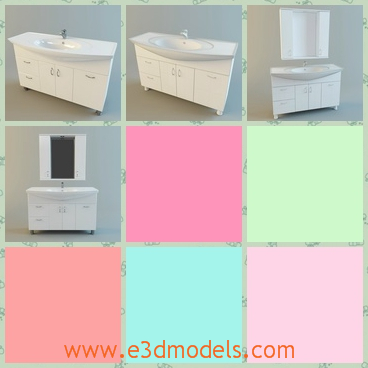 3d model the bathroom with the furniture - This is a 3d model of the bathroom furniture,which is various and modern made with fine and special cirror.