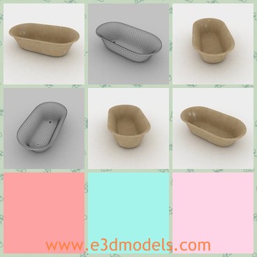 3d model the bathtub - This is a 3d model of the bathtub created for babies.which is small and cute.The model is fully textured using high quality materials.