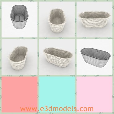 3d model the bathtub - This is a 3d model of the bathtub,which is made of tile and other materials.The bathtub is large and will appear exactly the same as that in preview.