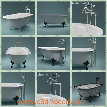 3d model the bathtub - This is a 3d model of the bathtub in the bathroom,which is new and modern.The model is made in high quality.