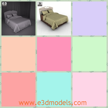 3d model the bed in modern style - This is a 3d model about the bed in modern stylw,which is the real product in the life and the bed is practical.
