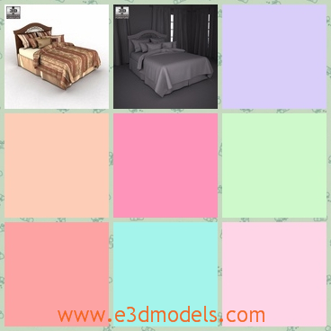 3d model the bed in the living room - This is a 3d model of the bed in the living room,which single and pretty and comfortable to sit on.