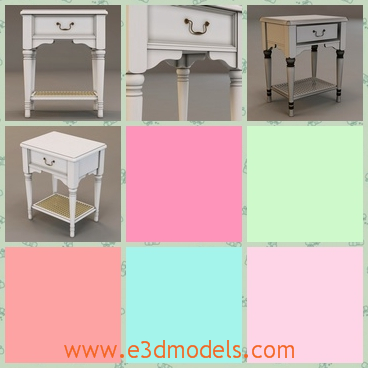 3d model the bedstand - This is a 3d model of the bedstand,which is small but cute.The model has a drawer and the surface is big enough to be used as the table.
