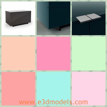 3d model the black cabinet - This is a 3d model of the black cabinet,which is spacious and heavy.The cabinet is the most popular furniture among young people.