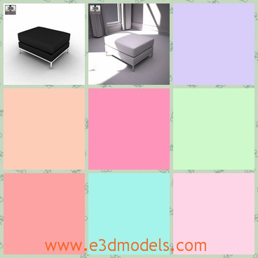 3d model the black footstool - This is a 3d model of the balck footstool,which is the new brand in the field of furniture.