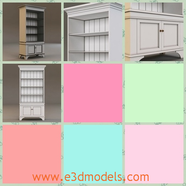 3d model the bookcase - This is a 3d model of the bookcase,which is big enough to store books and the bookcase is modern.