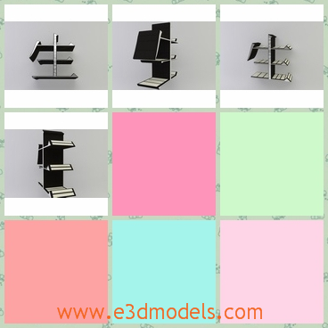 3d model the bookshelf looks like a word - This is a 3d modle of the bookshelf looks like a word of China,which reads sheng.It is the Chinese style of the shelf.