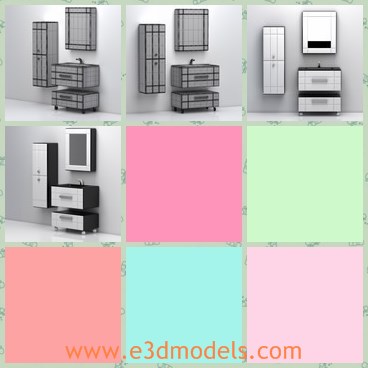 3d model the cabinet - This is a 3d model of the cabinet made in wooden material.All materials are included in max version, other file formats are only simple gray textured material.