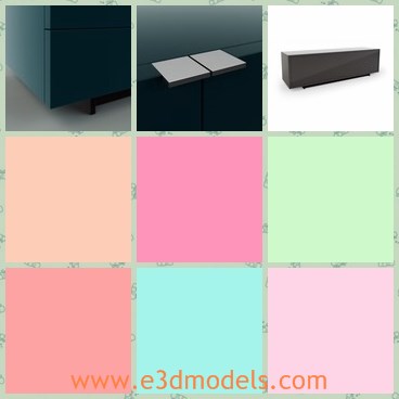 3d model the cabinet - This is a 3d model of the cabinet,which is modern and created with drawers.The model is spacious and made for storing clothes.