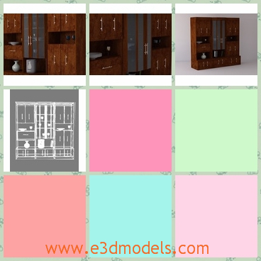 3d model the cabinet - This is a 3d model of the cabinet,which is made of wood.The model was made in high quality.