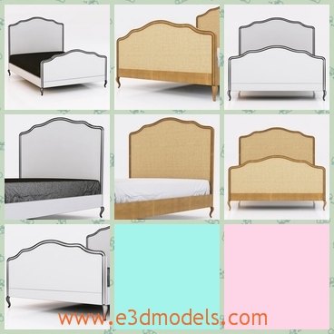 3d model the caned bed in the room - This is a 3d model of the caned bed in the room,which is a single one and the bed is made in fine style.