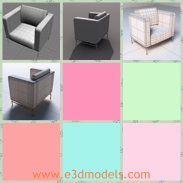 3d model the chair - This is a 3d model of the chair,which is square and made with special materials.The chair is made in details.