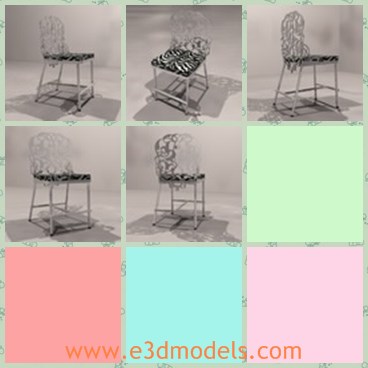 3d model the chair - This is a 3d model of the chair,which is realistic and old.The back of the chair is pretty and comfortable.