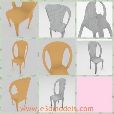 3d model the chair in the room - This is a 3d model of the chair in the room,which is modern and common and popular.The model is yellow and popular among young people.