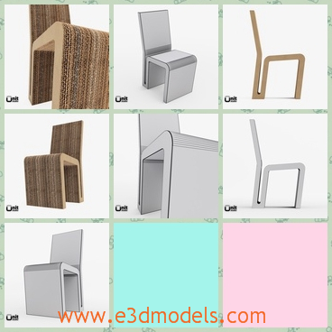 3d model the chair made in wood - This is a 3d model about the chair made in wood,which is the sidechair in the living room.The chair is special.