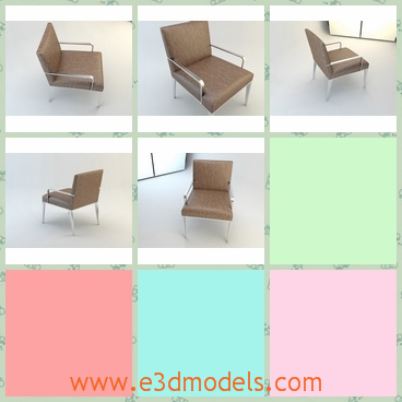 3d model the chair on the floor - This is a 3d model of the chair on the floor,which is placed in the office.The materials are comfortable to sit on.