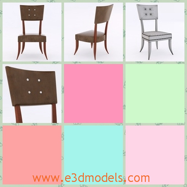3d model the chair with holes on the back - This is a 3d model of the chair with holes on the back,which is made in the middle size and the chair is fit for the kids.