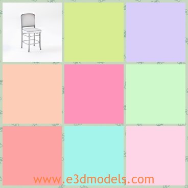 3d model the chair with leather material - This is a 3d model of the chair with leather material,which is small and made with four legs.The chair is popular and common in the bars and restaurants.