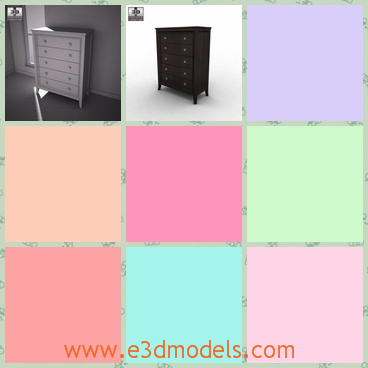 3d model the chest in the bedroom - This is a 3d model of the chest in the bedroom,which is made with fine textures.