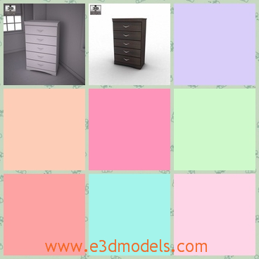 3d model the chest in wood - This is a 3d model of the chest in wood,which  is the necessary furniture in the house.The model is white and it is made with detailed textures.
