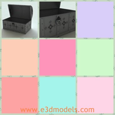 3d model the chest of pirates - This is a 3d model of the chest of pirates,which is storing the treasures.The model is fantastic and made with fine ornament.