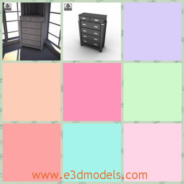 3d model the chest with drawers - This is a 3d model of the chest with drawers,which flows smoothly over the stacked design while beautifully accenting the button.