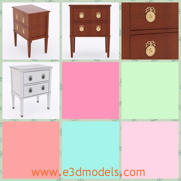 3d model the chest with fine ornaments - This is a 3d model of the chest with fine ornaments,which are made of wood materials.The model is fashionale in Asian countries.