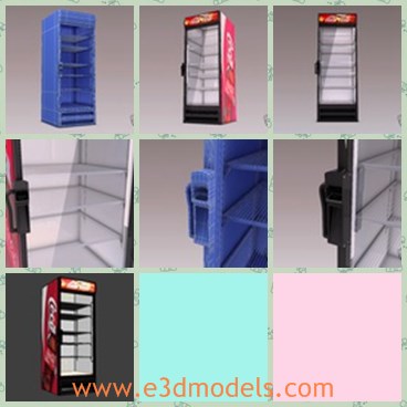 3d model the cocacola refrigerator - This is a 3d model of the CocaCola refrigerator,which is modern and convenient to use in life.