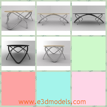 3d model the coffee table - This is a 3d model of the coffee table,which is modern and special.The model is made of glass materials.