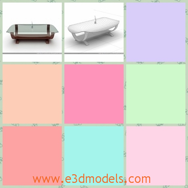 3d model the coffee table - This is a 3d model of the coffee table,which is made of glass and the top is different from others.
