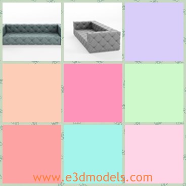 3d model the couch in the living room - This is a 3d model about the couch in the living room,which is new and large.The couch is made with special materials,so it has a special button on the one side.