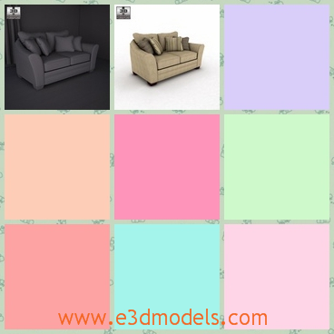 3d model the couch in the livingroom - This is a 3d model of the couch in the livinroom,which is heavy and modern,The couch is made according to the real base.