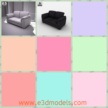 3d model the couch in white - This is a 3d model of the couch in white and the model is large to sit on.The model is popular in the world.