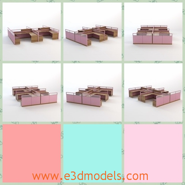 3d model the cubicles - This is a 3d model of the cubicles,which are small and cute.The model is practical and popular.