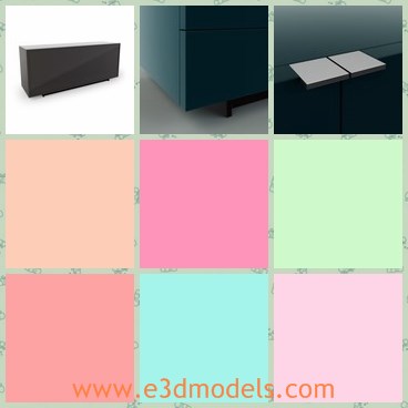 3d model the dresser - This is a 3d model of the dresser,which is modern and popular.The model is the made of wooden materials.