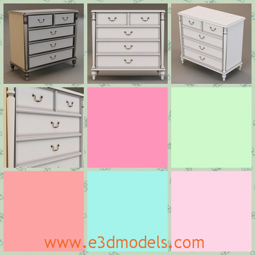 3d model the dresser - This is a 3d model of the dresser in the house,which is big enough and the chest can store many stuffs.